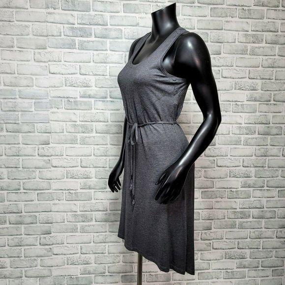 Lole Womens S Grey Tank Dress Cutout Back Tie Belt UPF50+ Moisture Wicking - Picture 5 of 10